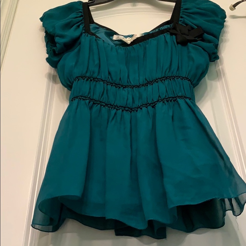 Studio M green blouse